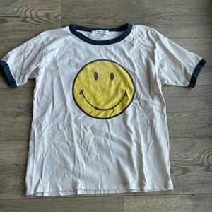 Free People Daydreamer T-Shirt - Cream with Yellow and Gray